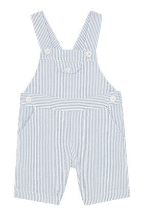 Stripe Button Dungarees